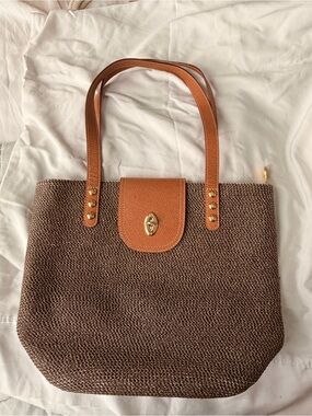 Eric Javits brown woven tote bag